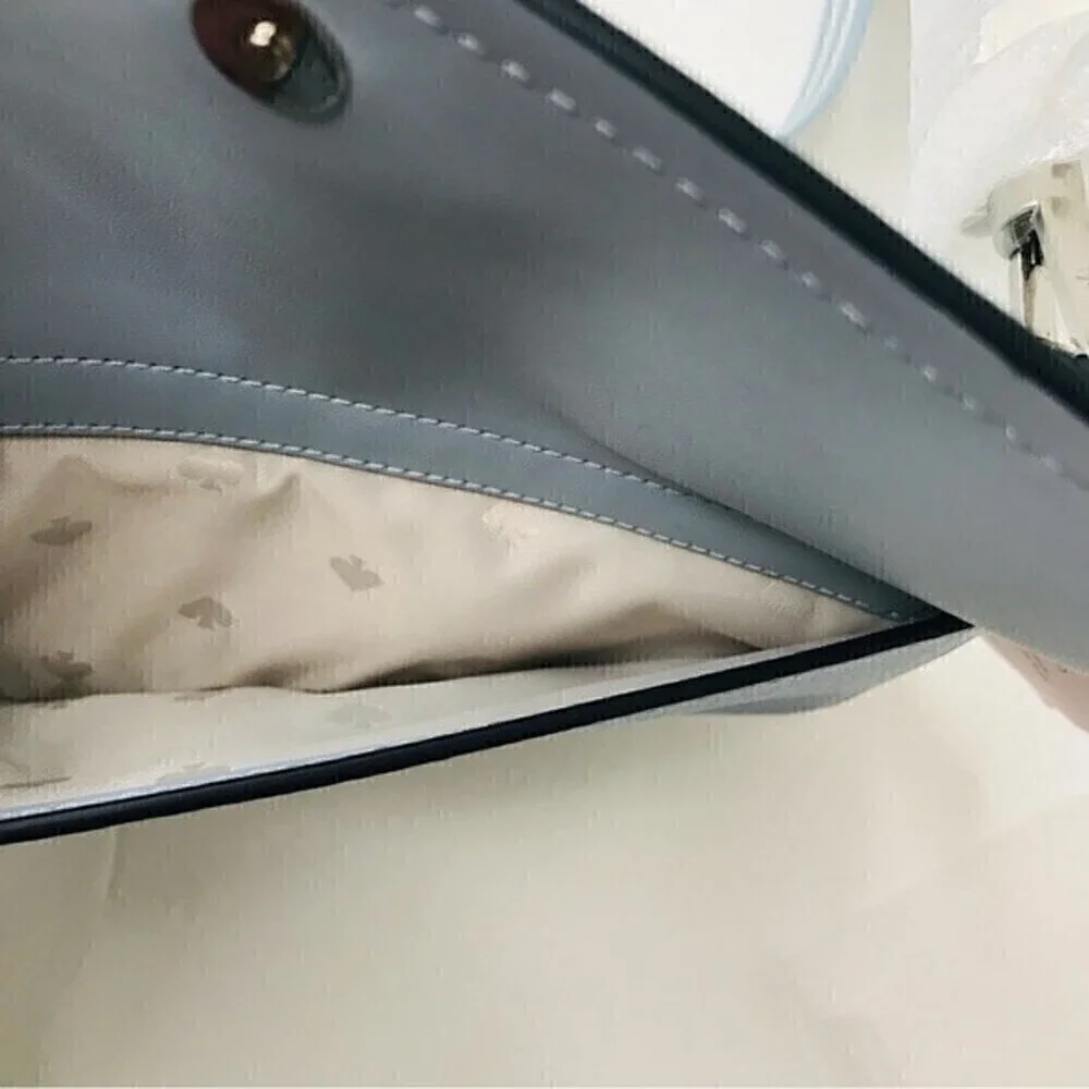 New! Kate Spade Rosie Small Flap Pebbled Leather Ocean Fog Crossbody Bag
